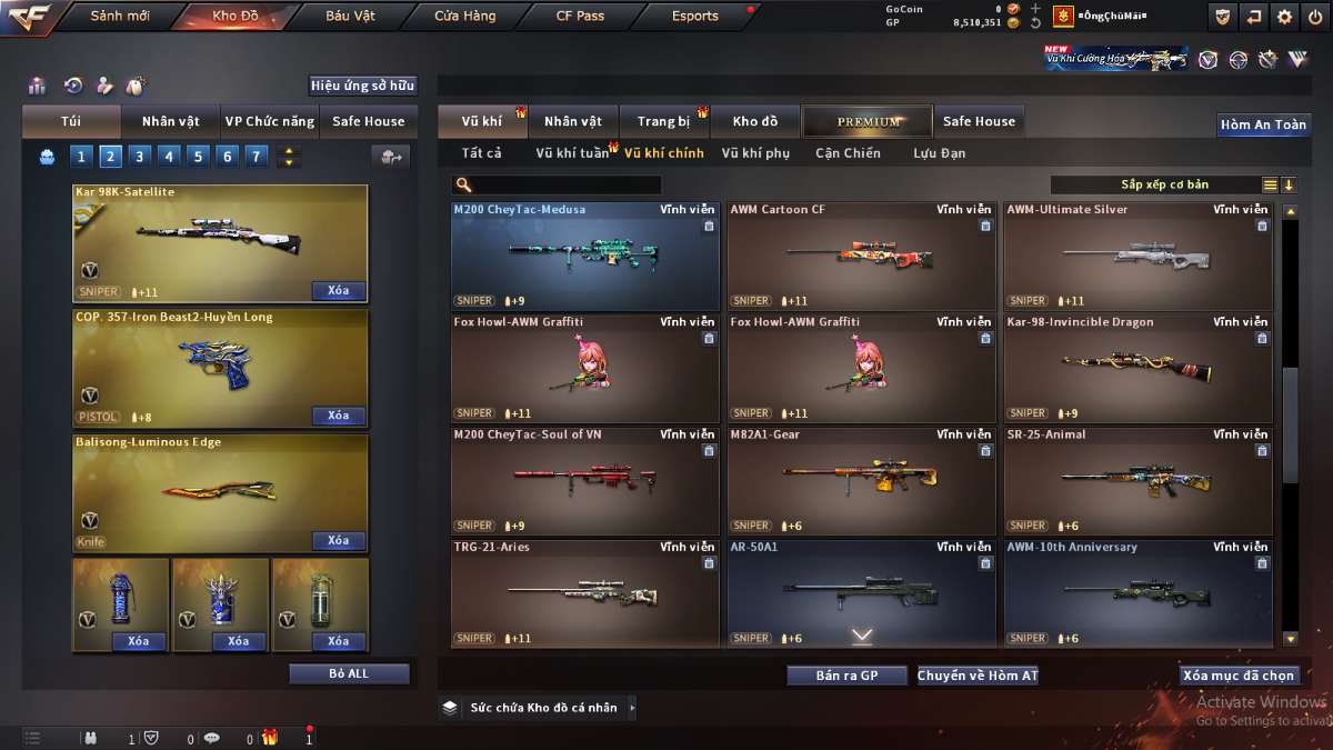shop acc cf uy tin gia re